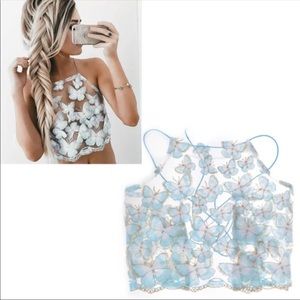 Butterfly crop top